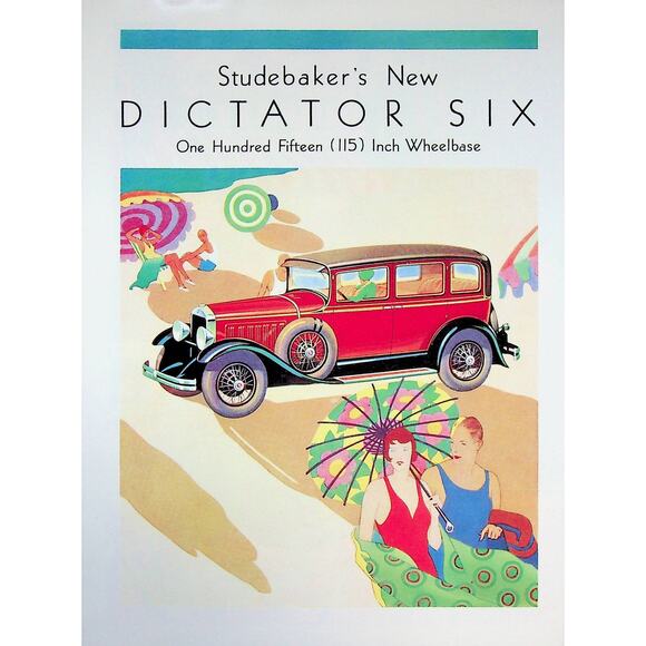 1927 Studebaker New Dictator Six Brochure 115 Inch Wheelbase 1992 Reprint - Picture 1 of 5